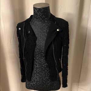 Women's Black Jacket vintage black moto small or XS